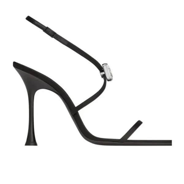 Christian Louboutin Follies Strass Black Stiletto Sandals - 3
