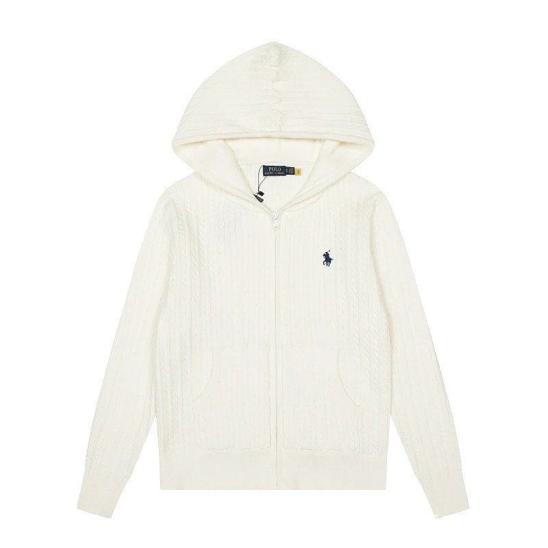 Polo Ralph Lauren Cable Knit Hooded Sweater Black - 23