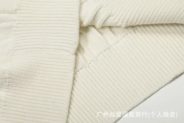 Ralph Lauren Cable Knit Polo Sweater Cream - 8