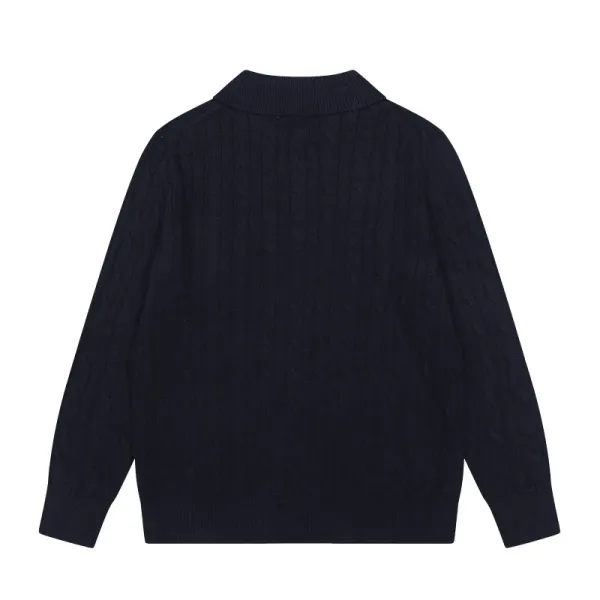 Ralph Lauren Cable Knit Polo Sweater Cream - 13