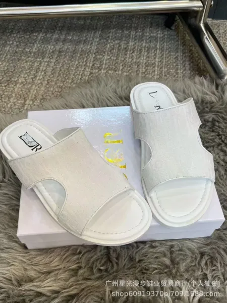 Dior B23 Slide Black Monogram Leather Sandals - 11