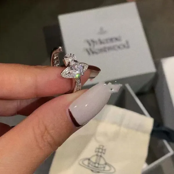 Vivienne Westwood Orb Black Diamond Ring - 5