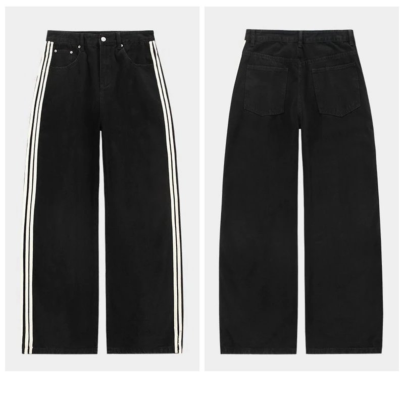 Unbranded Jeans Relaxed Straight-Leg Three-Stripe image 2