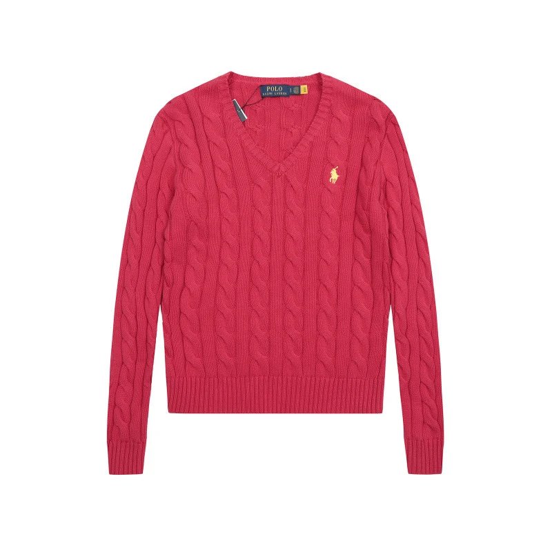 Polo Ralph Lauren Cable Knit V-Neck Sweater Light Blue - 13