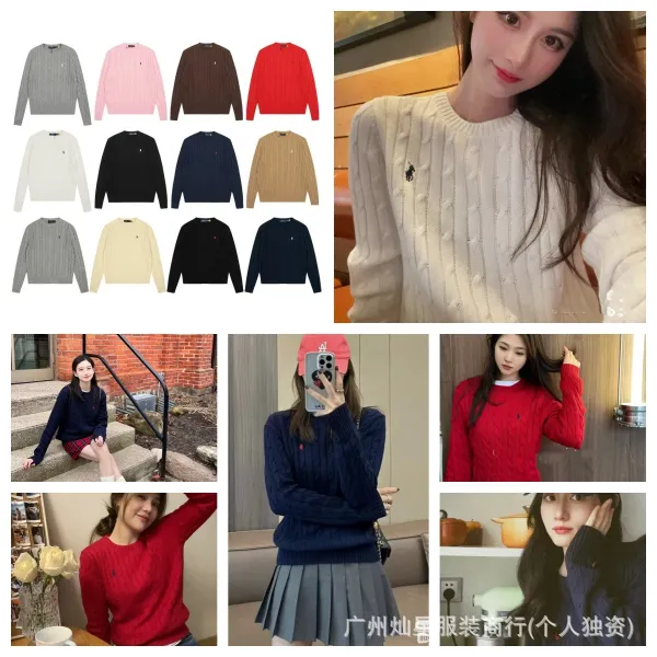 Ralph Lauren Cable Knit Sweater Red - 3