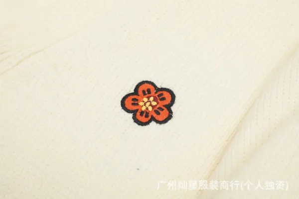 Kenzo Flower Embroidery Gray Cardigan - 13