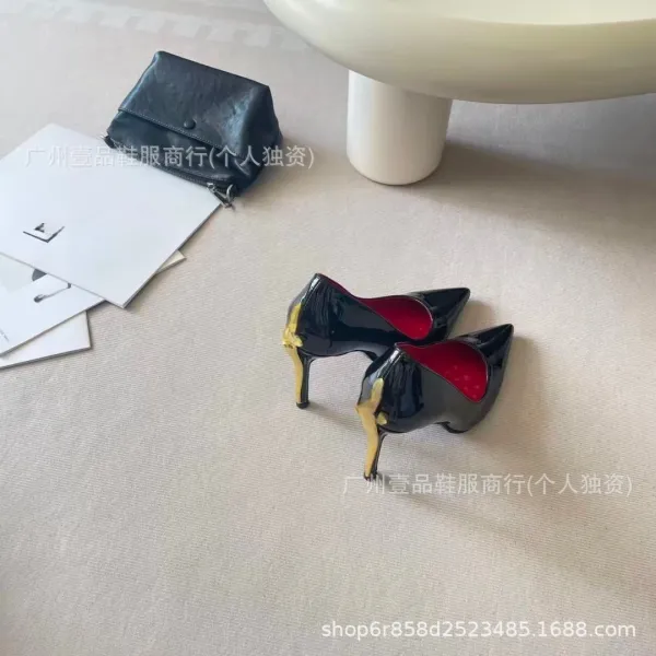 Christian Louboutin Pigalle Follies Black Suede Stilettos - 9