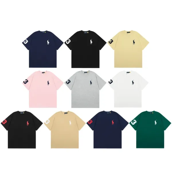 Polo Ralph Lauren Big Pony 3 Sleeve Graphic T-Shirt Gray - 4