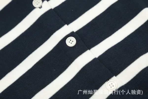 Ralph Lauren Striped Navy and White Cardigan - 34