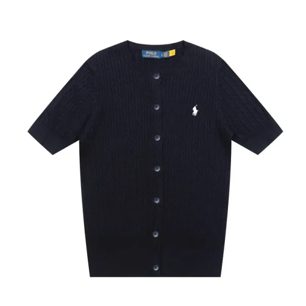 Polo Ralph Lauren Ribbed Short-Sleeve Cardigan Black - 4