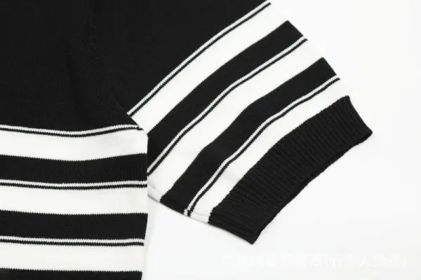 Polo Ralph Lauren Striped Knit Polo Black/White - 10