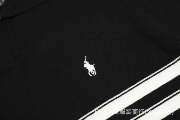 Polo Ralph Lauren Striped Knit Polo Black/White - 11