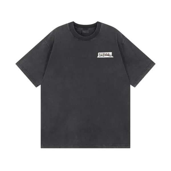 Balenciaga AG Tape Logo Oversized T-Shirt Dress Black - 8