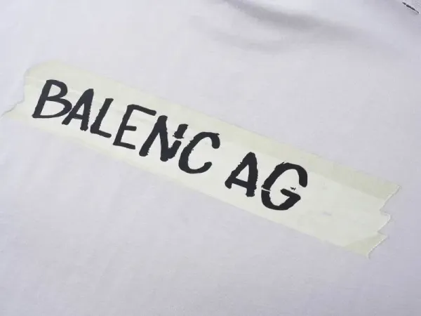 Balenciaga AG Tape Logo Oversized T-Shirt Dress Black - 15
