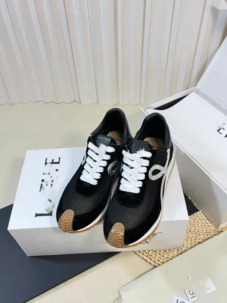 Loewe Puzzle Runner Beige Brown Suede Sneakers - 8