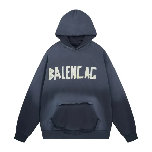 Balenciaga BALENCIAGA AC Distressed Gray Hoodie - 35