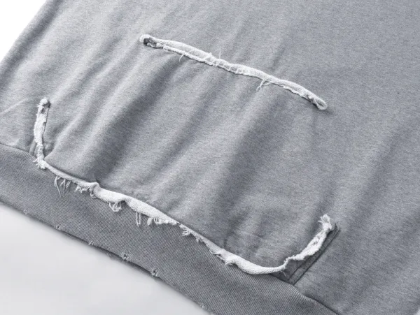 Balenciaga BALENCIAGA AC Distressed Gray Hoodie - 19
