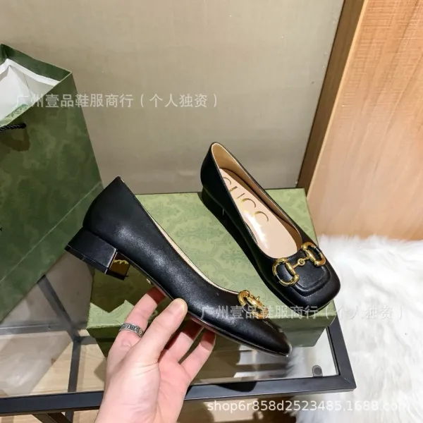 Gucci Horsebit Mary Jane Block Heel White Patent Leather Shoes - 20