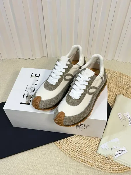 Loewe Puzzle Runner Beige Brown Suede Sneakers - 5
