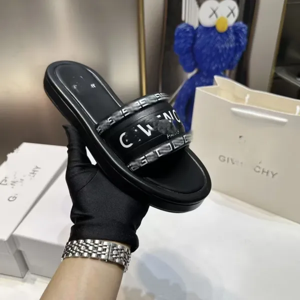 Givenchy Antigona Slide Silver Metallic Slippers - 18