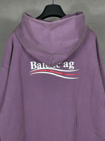 Balenciaga AG Logo Washed Blue Hoodie - 15