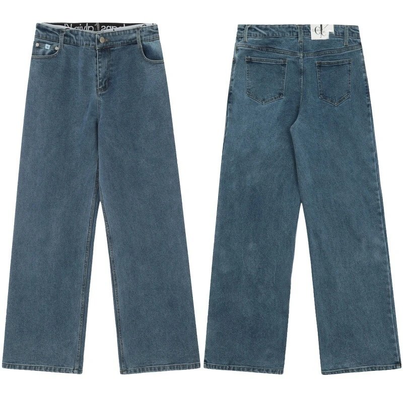 Calvin Klein Jeans Wide-Leg Denim Navy Jeans - 19