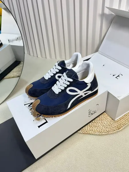 Loewe Puzzle Runner Beige Brown Suede Sneakers - 3