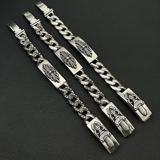 Chrome Hearts Jewelry Cross and Floral Chain Bracelet product detail image 8