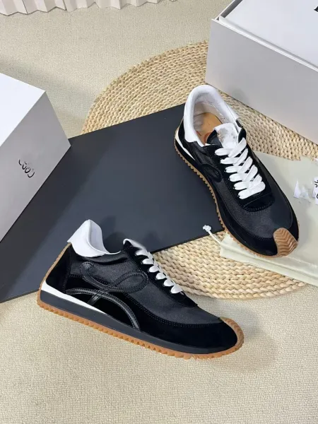 Loewe Puzzle Runner Beige Brown Suede Sneakers - 23