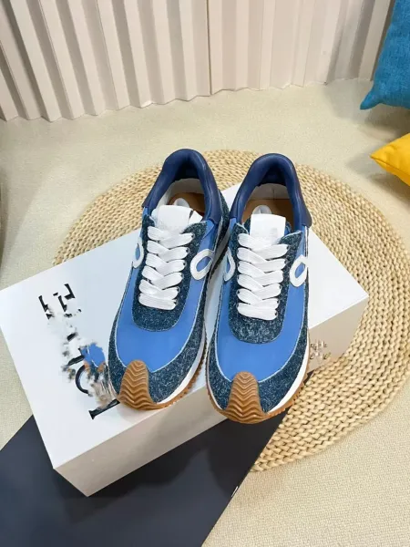 Loewe Puzzle Runner Beige Brown Suede Sneakers - 12