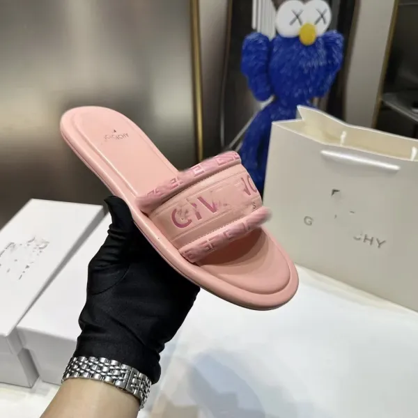 Givenchy Antigona Slide Silver Metallic Slippers - 12