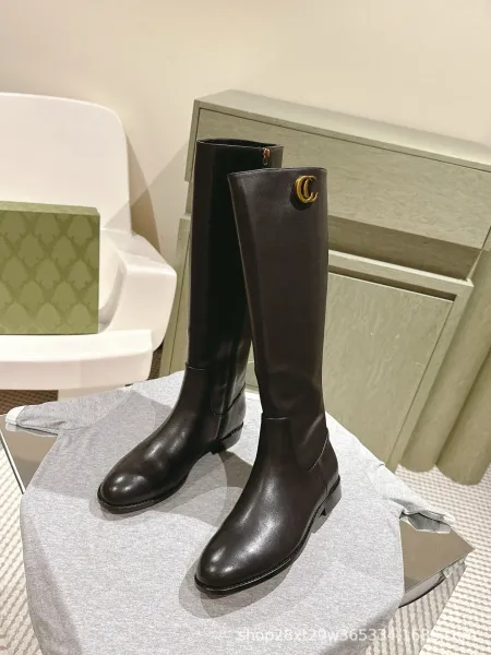Gucci Horsebit Knee-High Boot Brown Leather Boots - 3