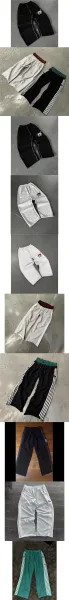 Adidas Originals Track Pants Black with White Stripes and Green Plaid Waistband - 2