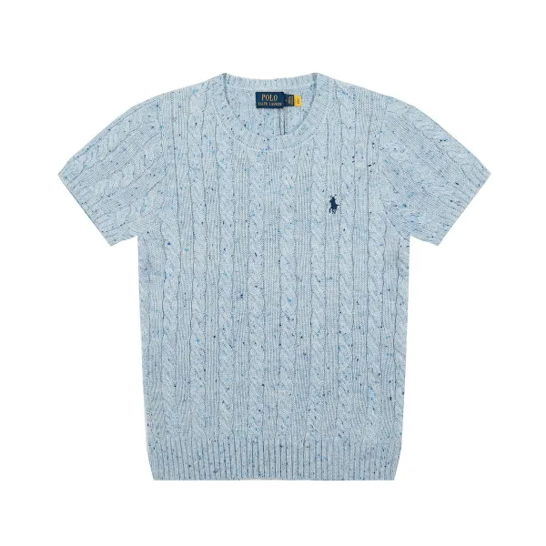Polo Ralph Lauren Cable Knit Short-Sleeve Sweater Pink - 25