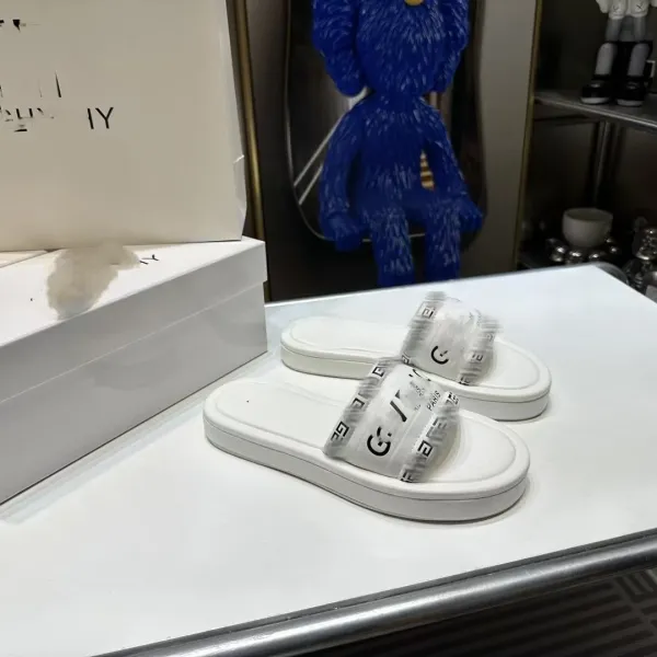 Givenchy Antigona Slide Silver Metallic Slippers - 21