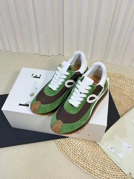 Loewe Puzzle Runner Beige Brown Suede Sneakers - 41