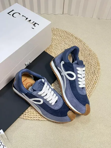 Loewe Puzzle Runner Beige Brown Suede Sneakers - 7