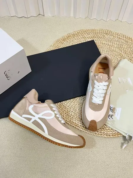 Loewe Puzzle Runner Beige Brown Suede Sneakers - 45