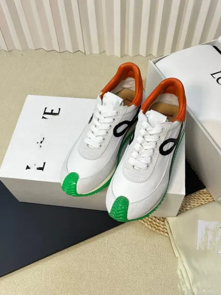 Loewe Puzzle Runner Beige Brown Suede Sneakers - 24