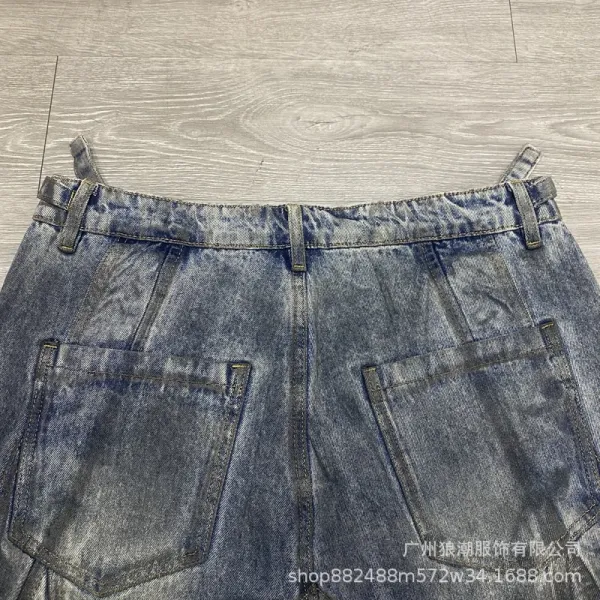 Distressed Denim Shorts Light Blue Shorts - 31