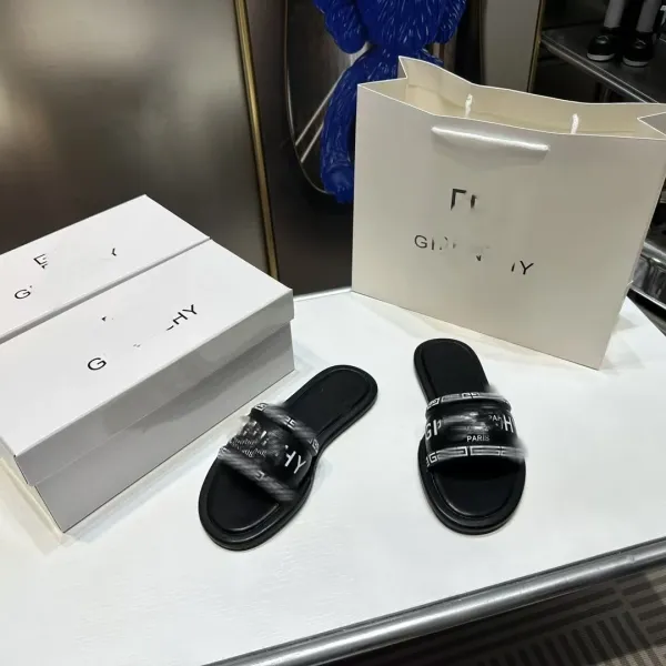 Givenchy Antigona Slide Silver Metallic Slippers - 7