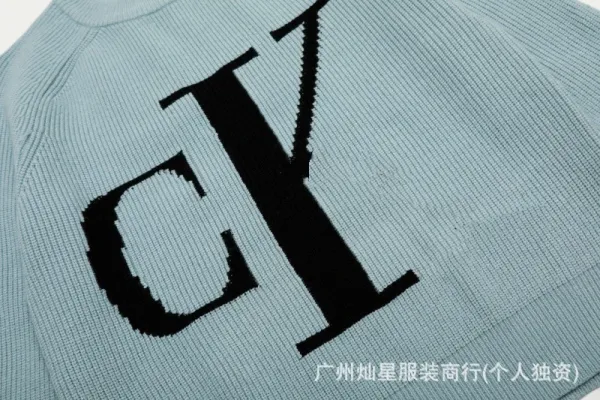Calvin Klein CK Monogram Light Blue Knit Sweater - 15