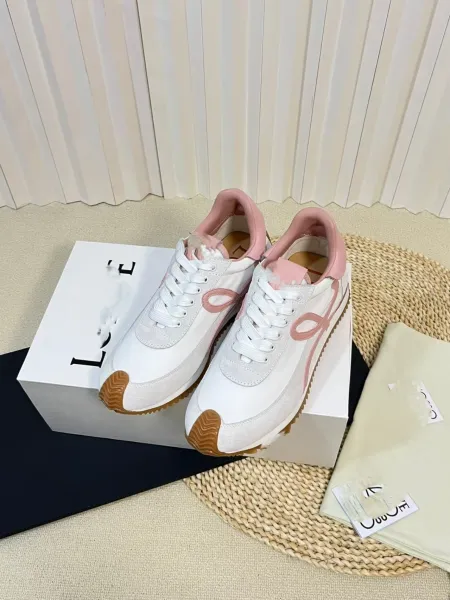 Loewe Puzzle Runner Beige Brown Suede Sneakers - 37