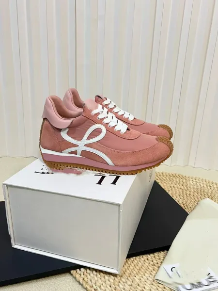 Loewe Puzzle Runner Beige Brown Suede Sneakers - 38