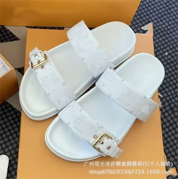 Louis Vuitton Monogram Slide Sandals White - 5