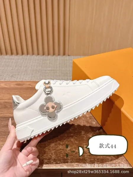 Off-White x Louis Vuitton Inspired Butterfly Print Chunky Sneakers Black/White - 44