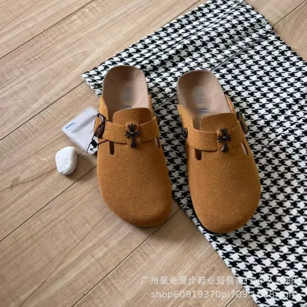 Chrome Hearts x Birkenstock Boston Clog Black Suede Shoes - 18