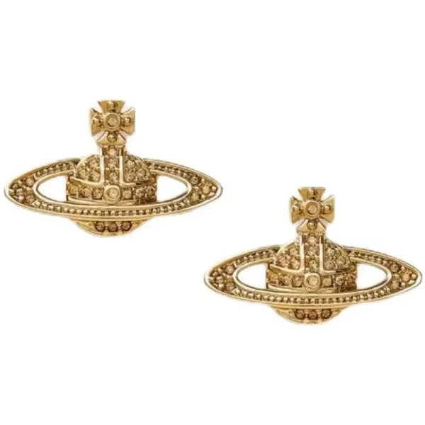 Vivienne Westwood Orb Crystal Silver Earrings - 8
