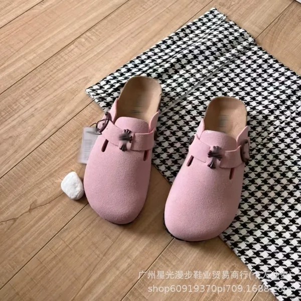 Chrome Hearts x Birkenstock Boston Clog Black Suede Shoes - 5