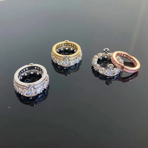 Vivienne Westwood Orb Diamond Ring Set Silver - 6